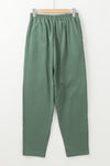 Mist Green Elastic Waist Cargo Pants-Bottoms-MomFashion