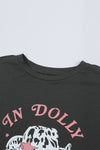 Gray WE TRUST IN DOLLY Western Fashion Graphic Tee-Graphic-MomFashion