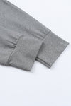 Gray High Waist Pleated Pocket Leggings-Bottoms-MomFashion