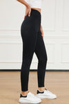 Black Arched Waist Seamless Active Leggings-Activewear-MomFashion