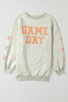 Grapefruit Orange Game Day Graphic Sweatshirt-Tops-MomFashion