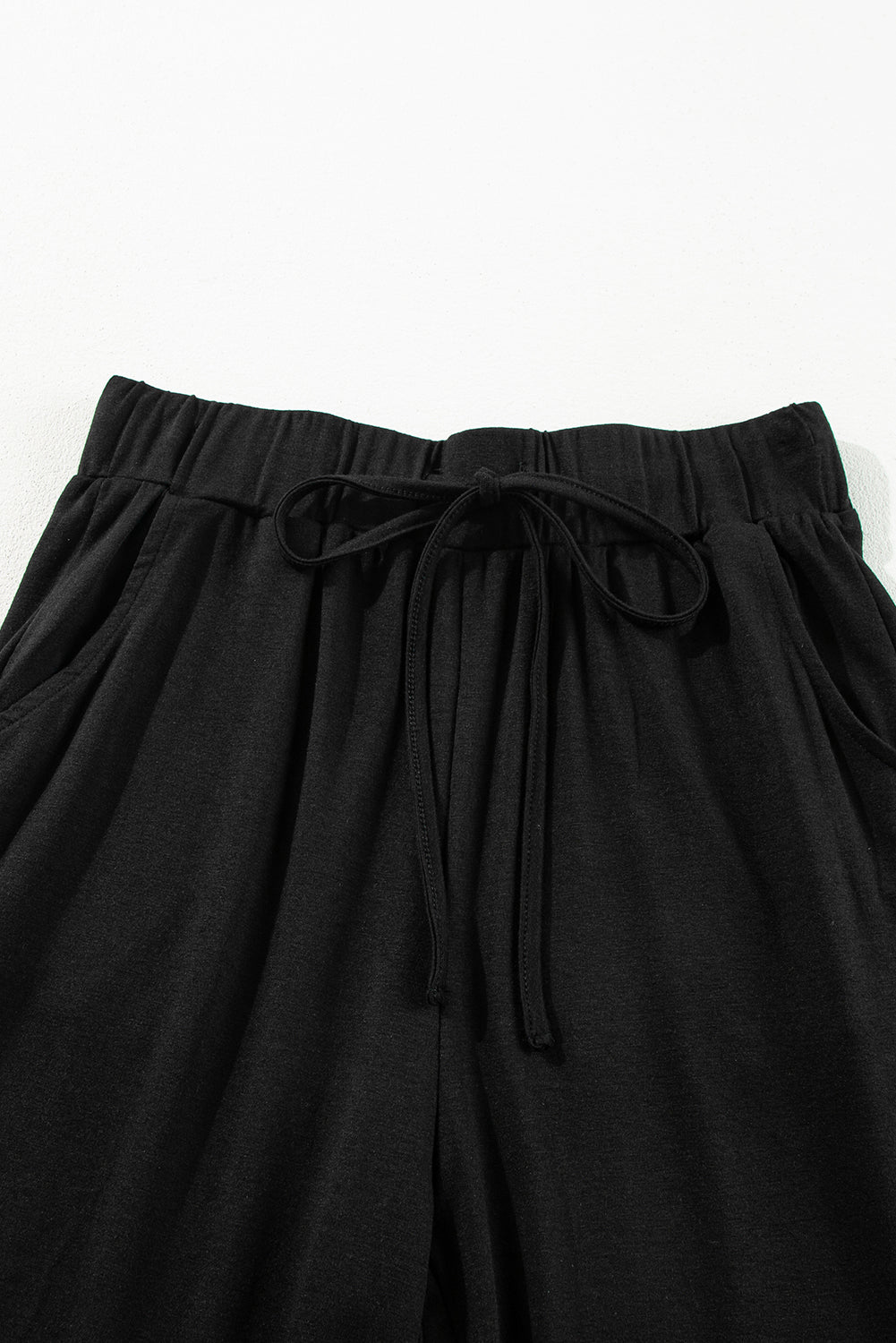 Black Split Long Cardigan and Skinny Pants Lounge Set-Loungewear & Sleepwear/Loungewear-MomFashion