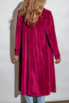 Retro Velvet Long Sleeve Pocket Coat-Outerwear-MomFashion