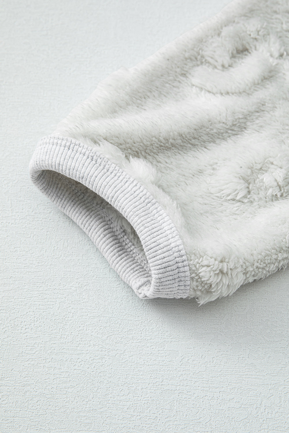 Light Grey Leopard Textured Loose Fit Fleece Lounge Set-Loungewear & Sleepwear/Loungewear-MomFashion