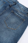 Blue Distressed Button Fly High Waist Skinny Jeans-Bottoms-MomFashion