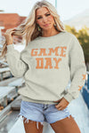 Grapefruit Orange Game Day Graphic Sweatshirt-Tops-MomFashion