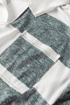 Stripe Oversized Collared Long Sleeve Top-Tops-MomFashion