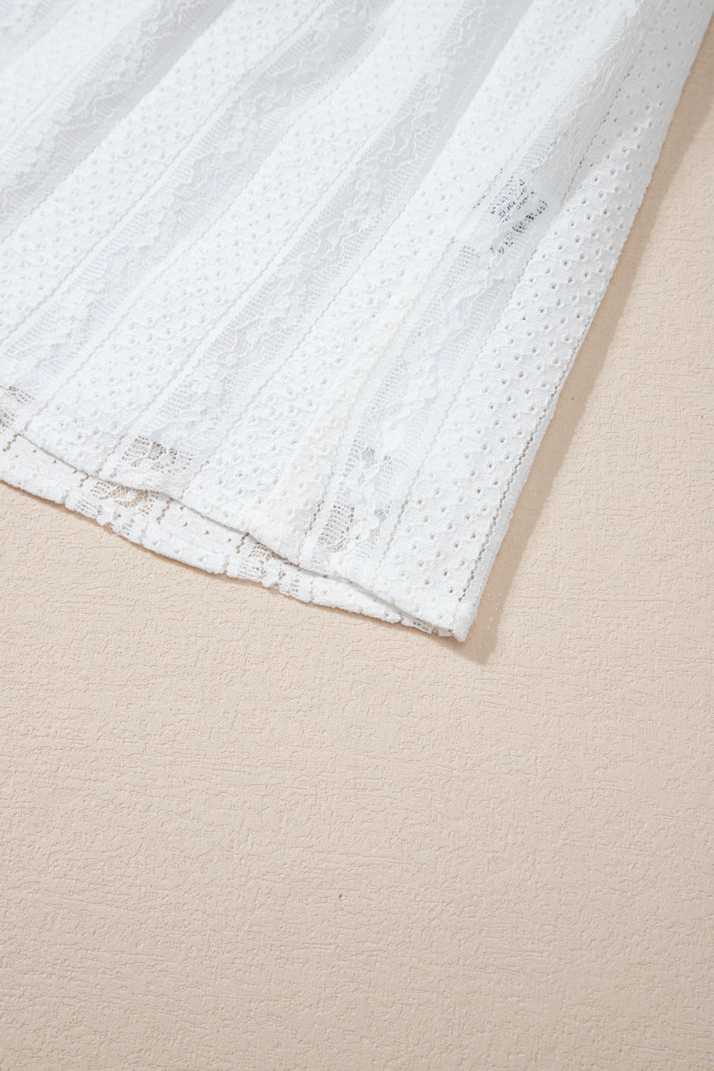 White Ruffled Lace Flowy Tank Top-Tops-MomFashion