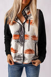 Multicolor Fuzzy Aztec Western Fashion Vest Jacket-Outerwear-MomFashion