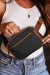 Black Adjustable Strap Mini PU Leather Crossbody Bag-Shoes & Bags-MomFashion