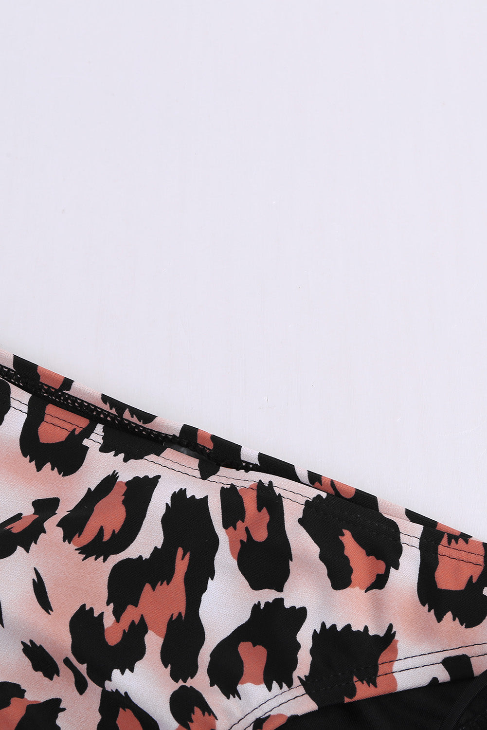 Leopard Tankini with Stripes Patchwork-Swimwear-MomFashion