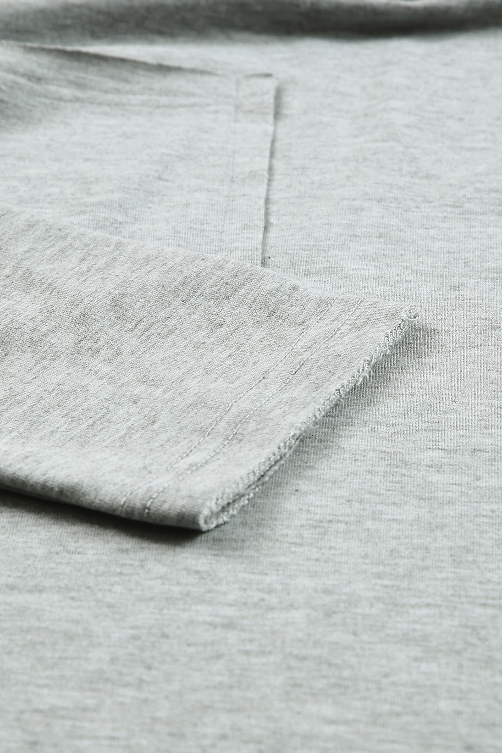 Gray Pocketed Oversized Drop Sleeve Top-Tops-MomFashion