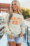 Grapefruit Orange Game Day Graphic Sweatshirt-Tops-MomFashion