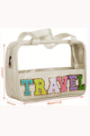 Parchment TRAVEL Chenille Letter Clear PVC Makeup Bag-Accessories-MomFashion