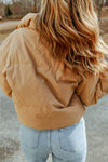 Brown Zip Up Pocketed Puffer Coat-Outerwear-MomFashion