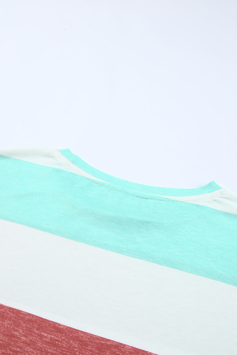 Green Plus Size Colorblock Pullover Top-Plus Size-MomFashion