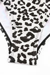 Rose Leopard Patchwork Asymmetric Cutout One Piece Swimsuit-Swimwear-MomFashion