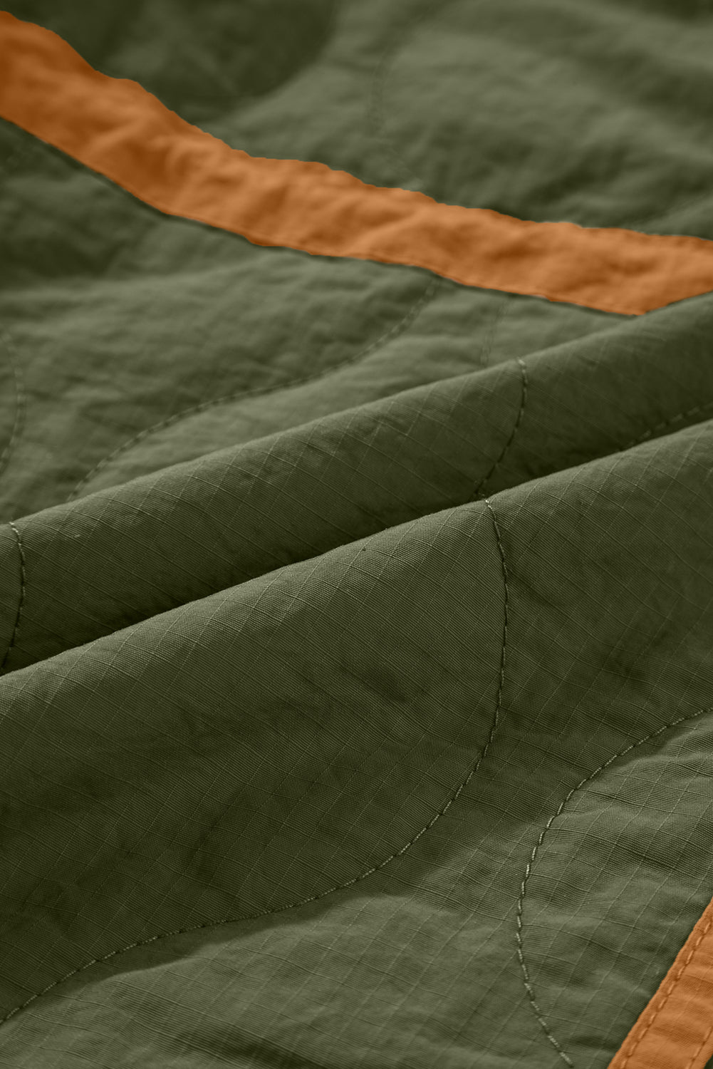 Green Stitching Quilted Drawstring Jacket-Outerwear-MomFashion