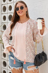 Pink Dotty Floral Patchwork Plus Size Long Sleeve Blouse-Plus Size-MomFashion