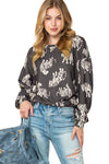 Lively Tiger Print Casual Sweatshirt-Tops-MomFashion