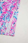 Purple Abstract Floral Print Sleeveless Maxi Dress-Dresses-MomFashion