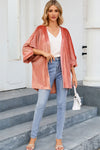 Pink Retro Velvet Wide Sleeves Cardigan-Outerwear-MomFashion