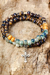 Multicolor Double-Layered Cross Beading Bracelet-Accessories-MomFashion