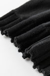 Black Mock Neck Batwing Short Sleeve Knit Sweater-Tops-MomFashion