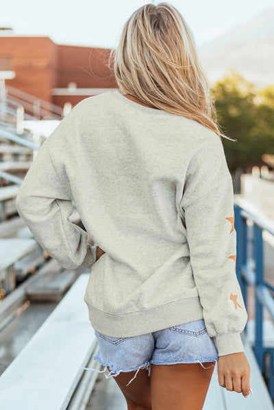 Grapefruit Orange Game Day Graphic Sweatshirt-Tops-MomFashion