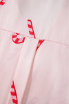 Pink Christmas Candy Cane Print Shirt and Shorts Pajama Set-Loungewear & Sleepwear/Sleepwear-MomFashion