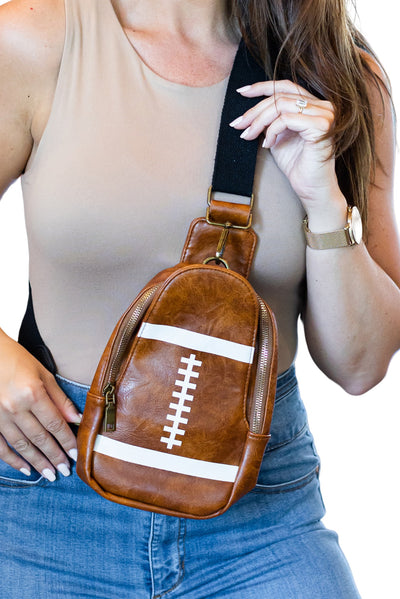 Brown Rugby PU Mini Crossbody Bag-Shoes & Bags-MomFashion