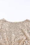 Apricot Knot Pack Hip Sequin Dress-Dresses-MomFashion