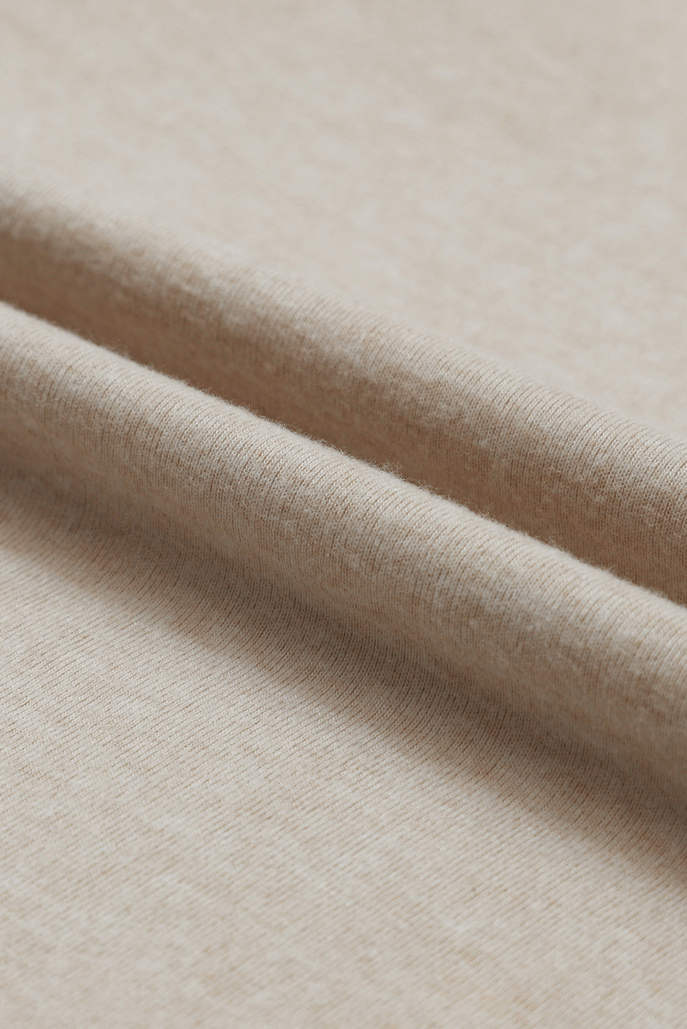 Khaki Buttoned Puff Long Sleeve Sheath Top-Tops-MomFashion