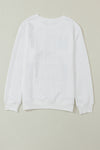 White Merry And Bright Cable Knit Pullover Sweatshirt-Tops-MomFashion