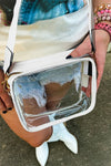 White Clear PVC Leather Strap Crossbody Bag-Shoes & Bags-MomFashion