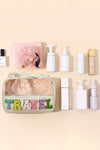 Parchment TRAVEL Chenille Letter Clear PVC Makeup Bag-Accessories-MomFashion