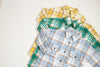 Sky Blue Plaid Flap Pocket Long Sleeve Shacket-Outerwear-MomFashion