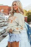 Grapefruit Orange Game Day Graphic Sweatshirt-Tops-MomFashion