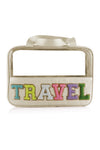 Parchment TRAVEL Chenille Letter Clear PVC Makeup Bag-Accessories-MomFashion