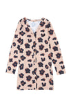 Leopard Printed Open Front Cardigan-Tops-MomFashion