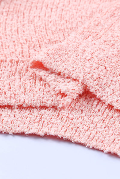 Yellow Colorblock Bubble Sleeve Plus Size Sweater-Plus Size-MomFashion