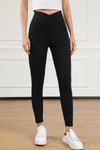 Black Arched Waist Seamless Active Leggings-Activewear-MomFashion