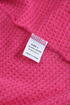 Pink Waffle Knit Button Up Casual Shirt-Tops-MomFashion