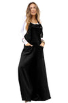 Black Knotted Straps Patch Pocket Wide Leg Jumpsuit-Bottoms-MomFashion