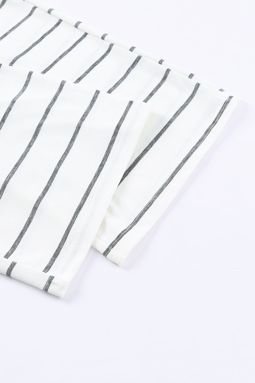 Striped Print Long Sleeve and Pants Pajamas Set-Loungewear-MomFashion