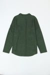 Green Contrast Flap Pockets Relaxed Shacket-Outerwear-MomFashion