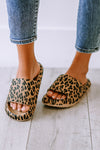 Leopard Print Thick Sole Slip On Slippers-Shoes & Bags-MomFashion