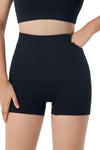 Black Peach Hip Fitness Yoga Shorts-Activewear-MomFashion