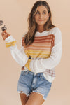 Multicolor Stripe Long Sleeve Round Neck Sweater-Tops-MomFashion