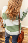 Colorblock Loose Sleeve Knit Sweater-Tops-MomFashion